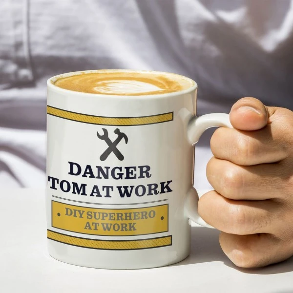 Personalised Man At Work Mug 2 Personalised Man At Work Mug - Image 2