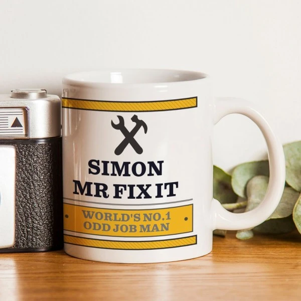 Personalised Man At Work Mug 3 Personalised Man At Work Mug - Image 3