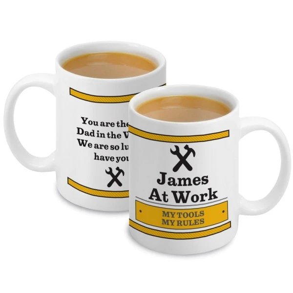 Personalised Man At Work Mug 5 Personalised Man At Work Mug - Image 5