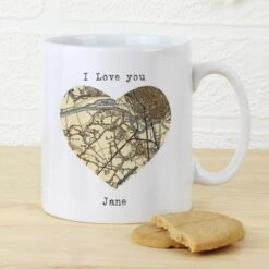 Personalised 1896 - 1904 Revised New Map Heart Mug 12 Personalised 1896 - 1904 Revised New Map Heart Mug -PERSONALISE STORE p0805e21 2