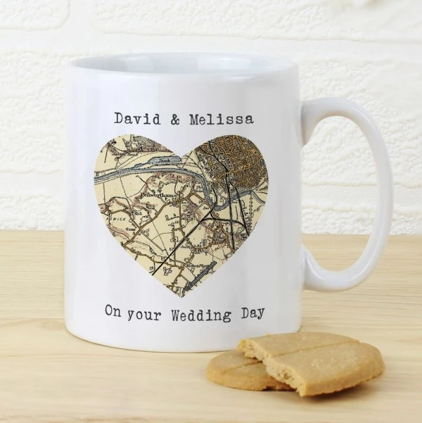Personalised 1896 - 1904 Revised New Map Heart Mug 4 Personalised 1896 - 1904 Revised New Map Heart Mug - Image 4