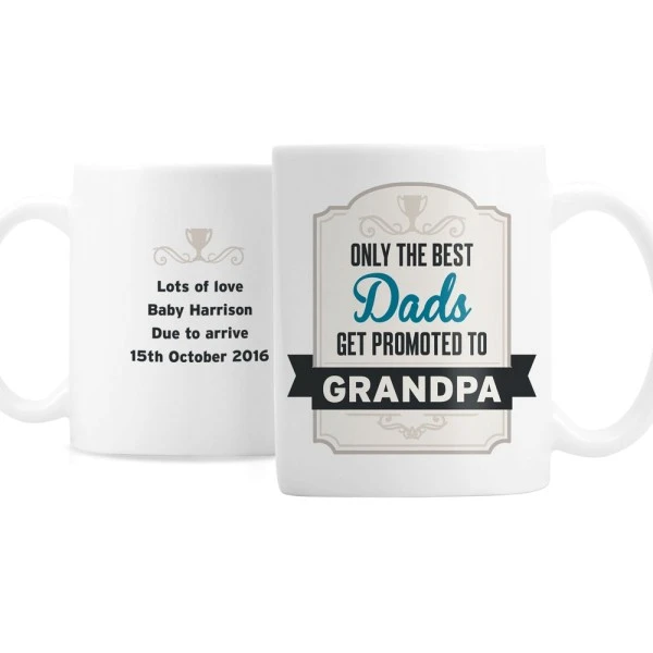 Personalised Best Dads Get Promoted To Mug 4 Personalised Best Dads Get Promoted To Mug - Image 4