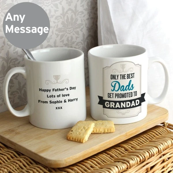 Personalised Best Dads Get Promoted To Mug 5 Personalised Best Dads Get Promoted To Mug - Image 5
