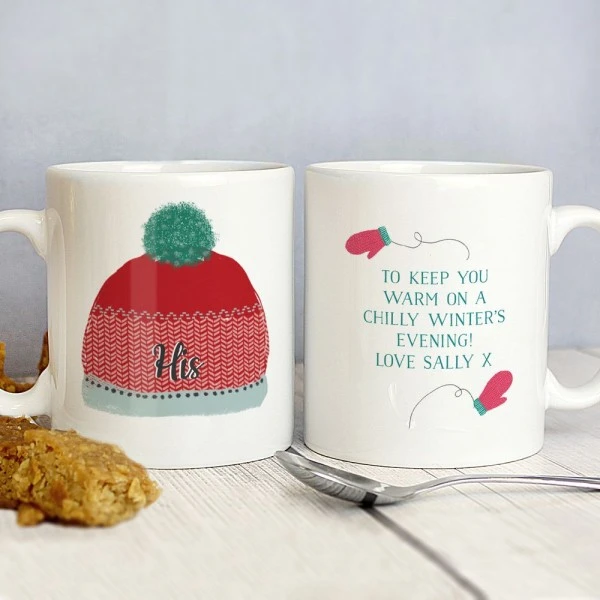 Personalised Woolly Hats Mug Set 3 Personalised Woolly Hats Mug Set - Image 3