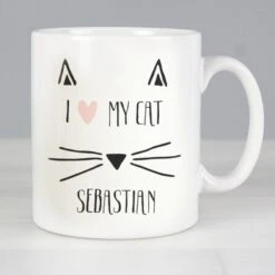 Personalised Cat Features Mug