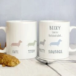 Personalised Dachshund Dog Breed Mug -PERSONALISE STORE p0805f99 3