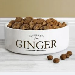 Personalised Reserved For 14cm Medium White Pet Bowl -PERSONALISE STORE p0805g53 2
