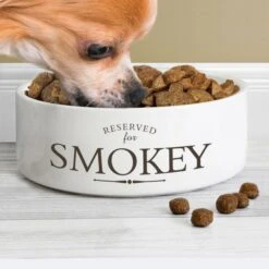 Personalised Reserved For 14cm Medium White Pet Bowl -PERSONALISE STORE p0805g53 3