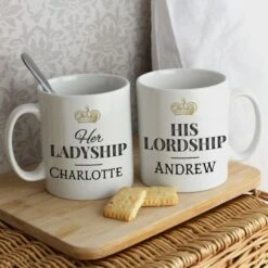 Personalised Ladyship And Lordship Mug Set -PERSONALISE STORE p0805h08 2