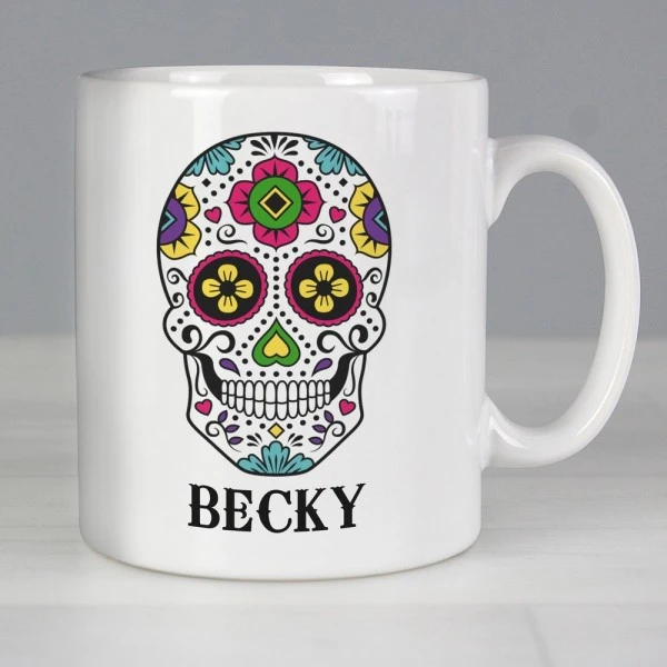 Personalised Sugar Skull Mug 1 Personalised Sugar Skull Mug