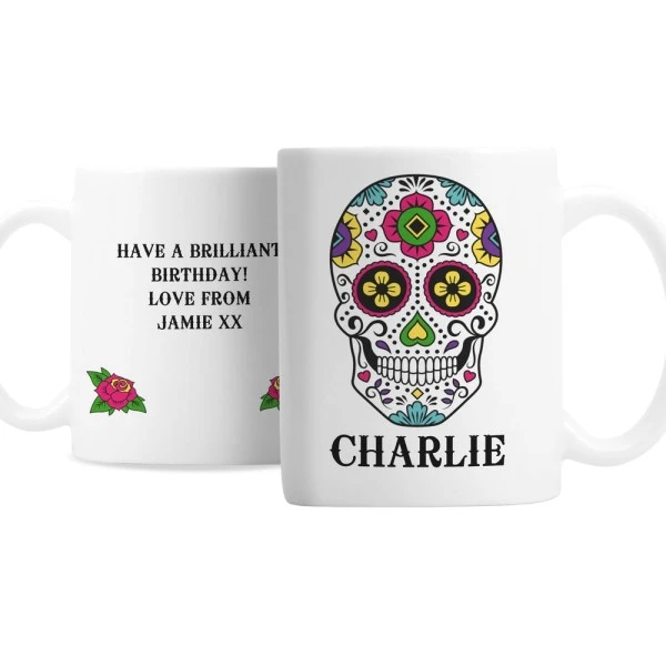 Personalised Sugar Skull Mug 2 Personalised Sugar Skull Mug - Image 2