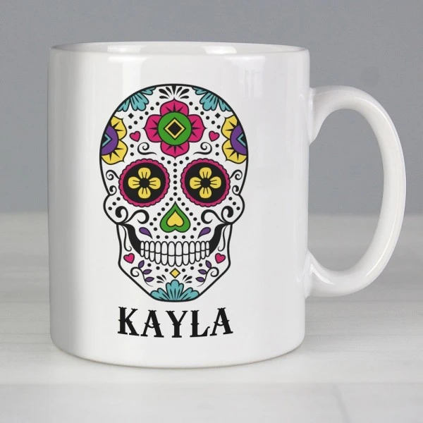 Personalised Sugar Skull Mug 3 Personalised Sugar Skull Mug - Image 3