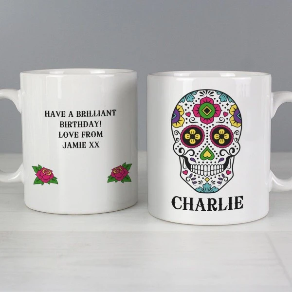 Personalised Sugar Skull Mug 6 Personalised Sugar Skull Mug - Image 6