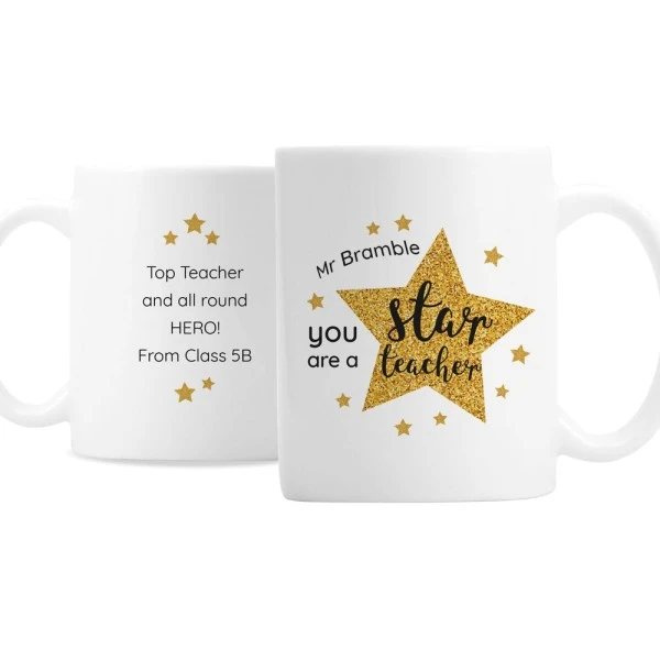 Personalised Star Teacher's Mug 2 Personalised Star Teacher's Mug - Image 2