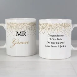 Personalised Gold Confetti Mug Set -PERSONALISE STORE p0805h79 2