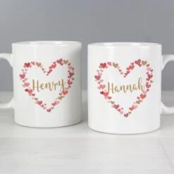 Personalised Confetti Hearts Wedding Mug Set 9 Personalised Confetti Hearts Wedding Mug Set -PERSONALISE STORE p0805i26 3