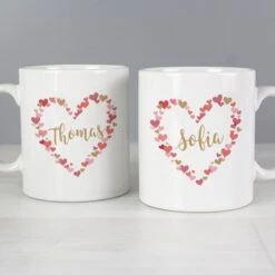 Personalised Confetti Hearts Wedding Mug Set 11 Personalised Confetti Hearts Wedding Mug Set -PERSONALISE STORE p0805i26 5