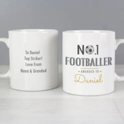 Personalised No.1 Footballer Mug -PERSONALISE STORE p0805i58 3