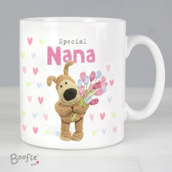 Personalised Boofle Birthday Flowers Mug 1 Personalised Boofle Birthday Flowers Mug