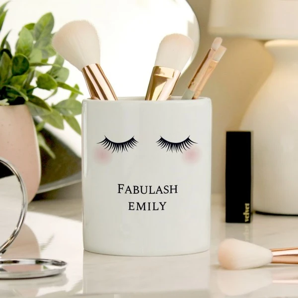 Personalised Eyelashes Ceramic Storage Pot 1 Personalised Eyelashes Ceramic Storage Pot