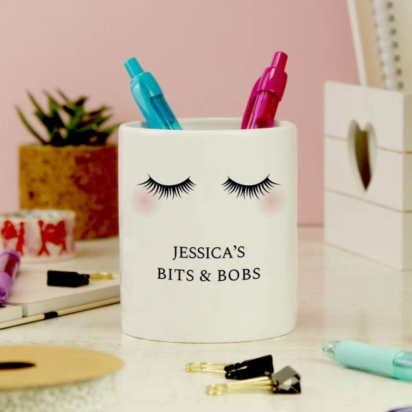 Personalised Eyelashes Ceramic Storage Pot 2 Personalised Eyelashes Ceramic Storage Pot - Image 2