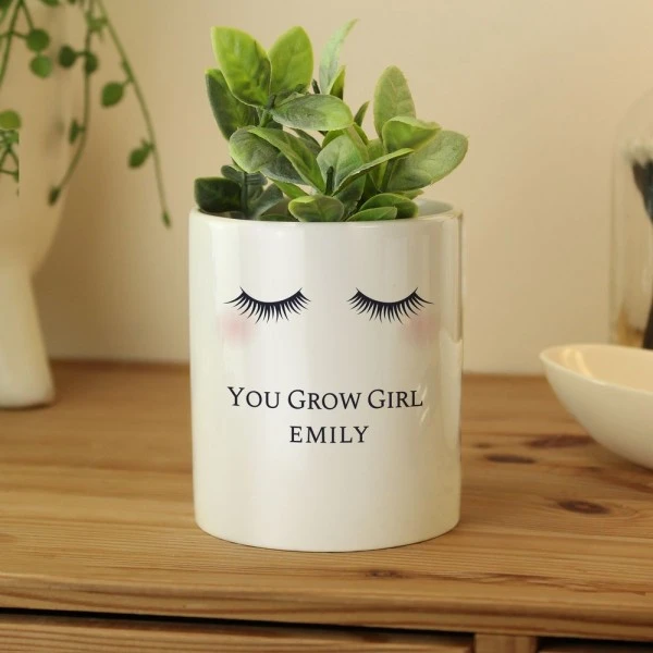Personalised Eyelashes Ceramic Storage Pot 3 Personalised Eyelashes Ceramic Storage Pot - Image 3