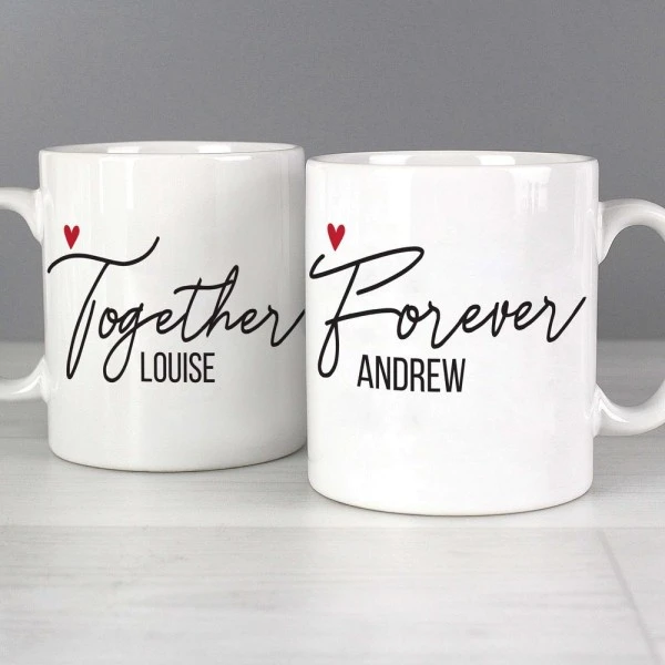 Personalised Together Forever Mug Set 1 Personalised Together Forever Mug Set