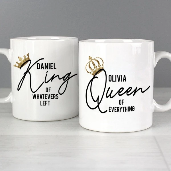 Personalised King And Queen Of Everything Mug Set 3 Personalised King And Queen Of Everything Mug Set - Image 3