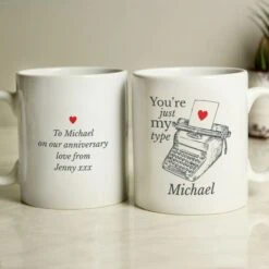 Personalised Just My Type Valentines Mug -PERSONALISE STORE p0805j33 3