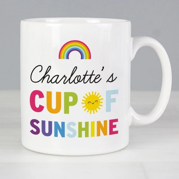 Personalised Rainbow Cup Of Sunshine Mug 1 Personalised Rainbow Cup Of Sunshine Mug