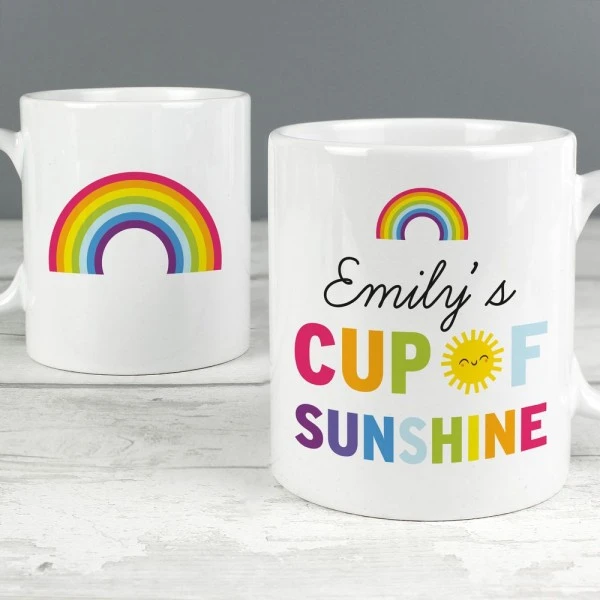 Personalised Rainbow Cup Of Sunshine Mug 4 Personalised Rainbow Cup Of Sunshine Mug - Image 4