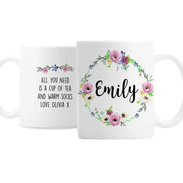 Personalised Floral Mug 2 Personalised Floral Mug - Image 2