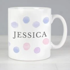 Personalised Pink Spot Mug