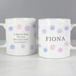 Personalised Pink Spot Mug -PERSONALISE STORE p0805j96 2