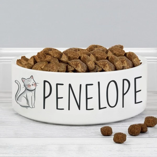 Personalised Scribble Cat 14cm Medium Pet Bowl 4 Personalised Scribble Cat 14cm Medium Pet Bowl - Image 4