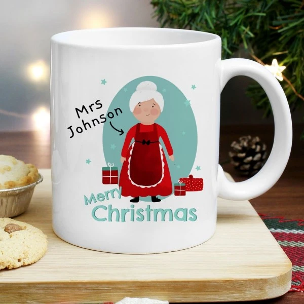 Personalised Mrs Claus Christmas Mug 1 Personalised Mrs Claus Christmas Mug