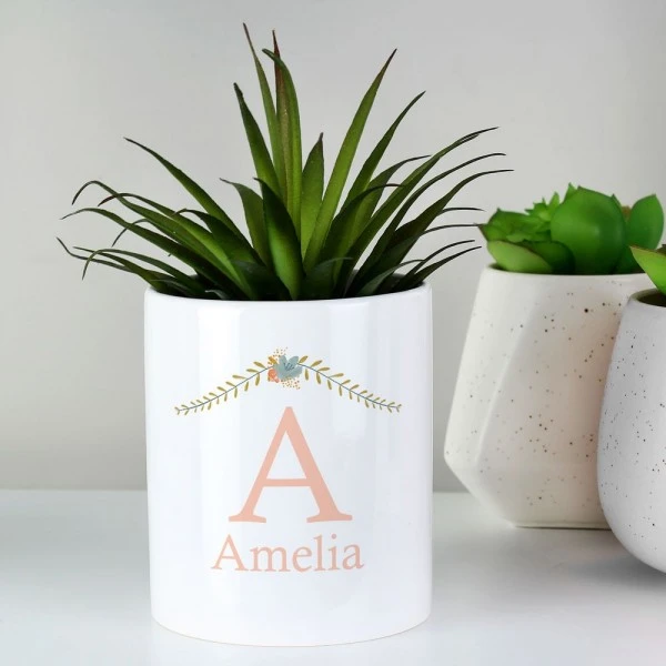Personalised Floral Bouquet Ceramic Storage Pot 3 Personalised Floral Bouquet Ceramic Storage Pot - Image 3
