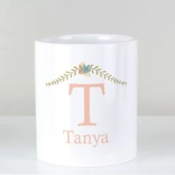 Personalised Floral Bouquet Ceramic Storage Pot 9 Personalised Floral Bouquet Ceramic Storage Pot -PERSONALISE STORE p0805l05 4