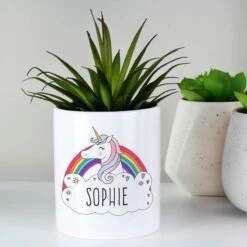 Personalised Unicorn Ceramic Storage Pot -PERSONALISE STORE p0805l07 2