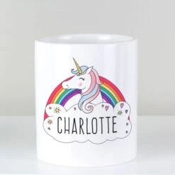 Personalised Unicorn Ceramic Storage Pot -PERSONALISE STORE p0805l07 4