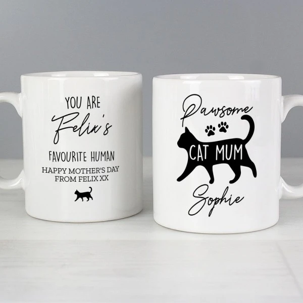 Personalised Pawsome Cat Mum Mug 3 Personalised Pawsome Cat Mum Mug - Image 3