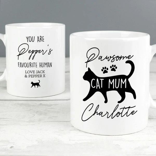 Personalised Pawsome Cat Mum Mug 4 Personalised Pawsome Cat Mum Mug - Image 4