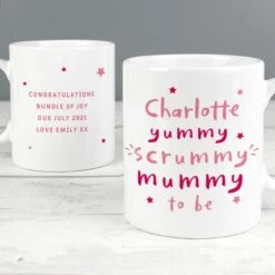 Personalised Yummy Scrummy Mummy To Be Mug -PERSONALISE STORE p0805l63 4