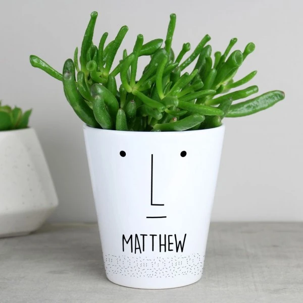 Personalised "Mr Face" Plant Pot 1 Personalised "Mr Face" Plant Pot