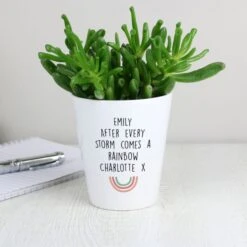 Personalised Rainbow Plant Pot -PERSONALISE STORE p0805l78 3