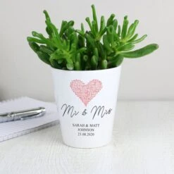 Personalised Heart Plant Pot -PERSONALISE STORE p0805l80 3