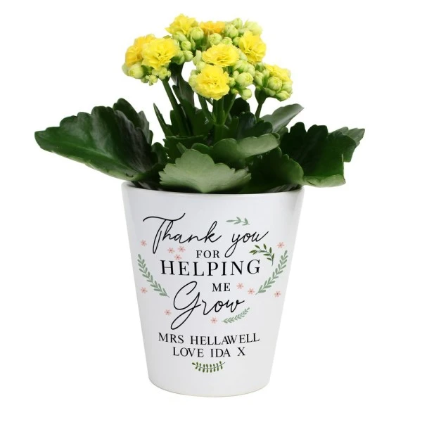 Personalised Thank You For Helping Me Grow Plant Pot 2 Personalised Thank You For Helping Me Grow Plant Pot - Image 2
