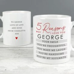Personalised 5 Reasons Why Mug -PERSONALISE STORE p0805m07 2