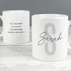 Personalised Name & Initial Mug -PERSONALISE STORE p0805m10 2