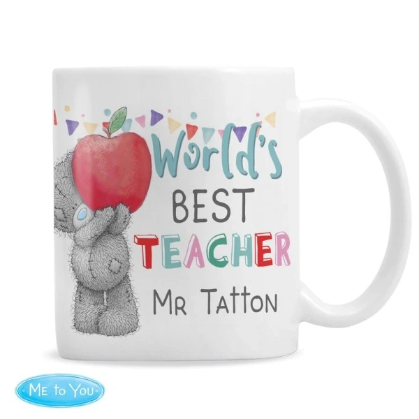 Personalised Me To You World's Best Teacher Mug 3 Personalised Me To You World's Best Teacher Mug - Image 3